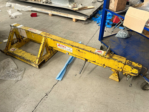 Yellow forklift lifting jib - forklift,