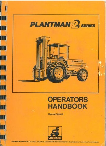 Sanderson forklift plantman - sanderson, 2