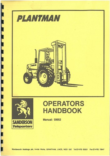 Sanderson forklift plantman - sanderson, sb